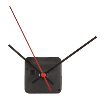 TFA Dostmann analoge uurwerk met wijzers, 60.3061.01, met stil "sweep"uurwerk, vier verschillende wijzersets, ideaal voor knutselen, zwart, (L) 56 x (B) 29 x (H) 56 (75) mm
