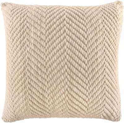 Tiseco - Kussen (gevuld) RENEE - Gebreide look - 45x45 cm, ivoor