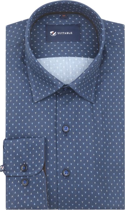 Suitable Overhemd Arrow Donkerblauw (navy) - Maat 39 - Heren - Casual Shirt