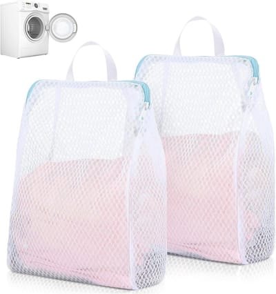 Grote wasnetten voor delicatesse - Herbruikbare waszakken met premium ritssluiting (50x60cm)