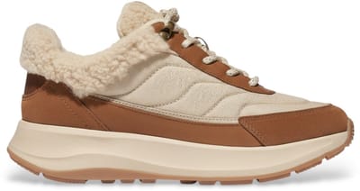 FitFlop F-mode flow shearling-mix sneakers