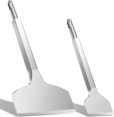 Tegelbeitel SDS Plus Set - 2 Stuks 250x40mm en 280x100mm voor Het Verwijderen van Tegels en Verklevingen