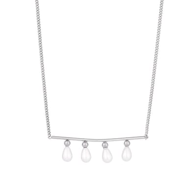 Victorious Dames Ketting - Zilver - Model: Parel Mana