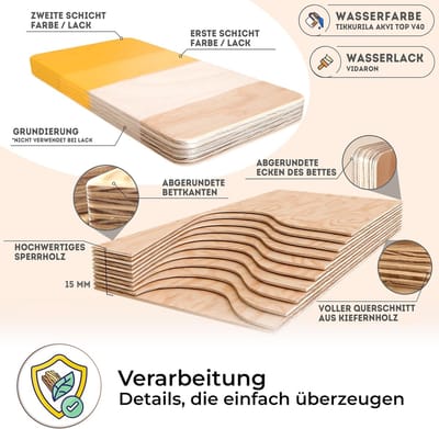 Kinderbed 90x200 cm Montessori Grijs – FSC Houten Lattenbodem, Lage Constructie, Veilig & Duurzaam – Voor Jongens & Meisjes – Pauwhome