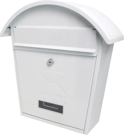 Brievenbus compact wit - Sterling MB06.