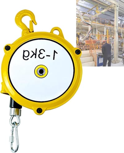 Veerbalancer - Gereedschapshouder - Werk efficiëntie - Intrekbaar staalkabel - 1.5 meter - Zwart