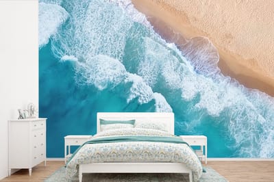 Behang - Fotobehang Water - Zee - Strand - Zomer - Breedte 330 cm x hoogte 220 cm