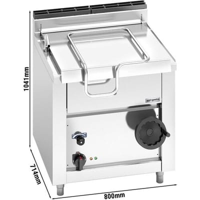 GGM Gastro Elektro Kippbratpfanne - 60 Liter - 9 kW Zilver