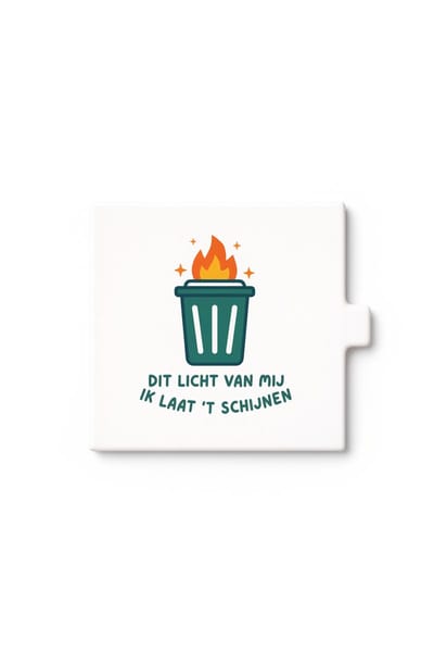 Grappige Zelfliefde Quote Tegel – “Dit Licht Van Mij, Ik Laat ’t Schijnen” Schattig Kaars Design – Keramische Decoratieve Tegel Cadeau