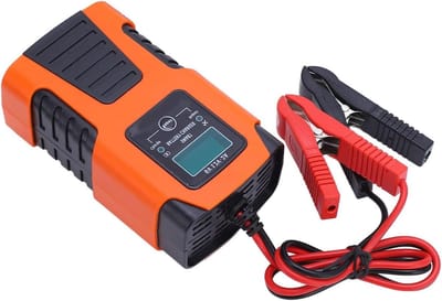 Intelligente Acculader - Batterij Lader - Accu Onderhoud - Vlamvertragend ABS Materiaal - 2 Ampère - Oranje