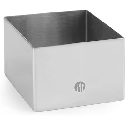 HENDI Vierkante voedselring – 65 x 65 x 45 mm – Roestvrij staal – Vaatwasserbestendig