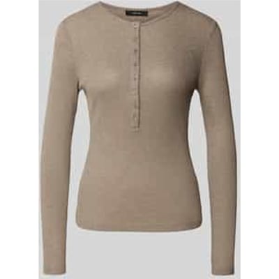 Shirt met lange mouwen van viscosemix met knoopsluiting, model 'Sosmica'