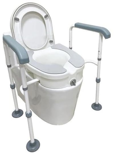 Verstelbare Toiletbril voor Senioren met Armleuningen en Steun