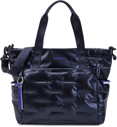Hedgren PUFFER Tote Bag – Gewatteerde shopper – Waterafstotend – Lichtgewicht – Peacoat Blue