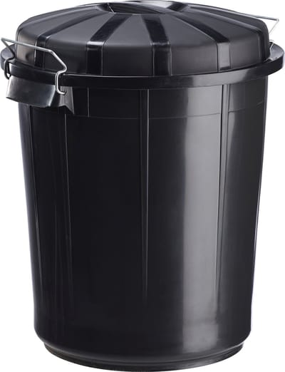 Afvalemmer Bazi 70 liter zwart
