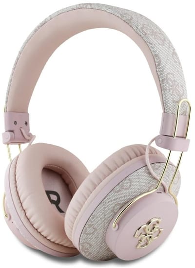 Guess Bluetooth ENC Series - Draadloze Koptelefoon - Ruisonderdrukking - Roze - 4G Logo