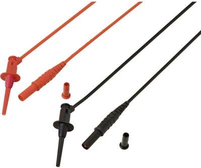 VOLTCRAFT MSL-528 Meetsnoer 1.2 m met miniatuur-aftasthaak CAT II 300 V 1 paar