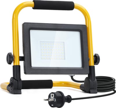 Aigostar 13VRR - LED Werklamp - Bouwlamp - 30W - 2700 lm - IP44 Spatwaterdicht - 6500K Daglicht wit - incl. 1.8m Aansluitstekker