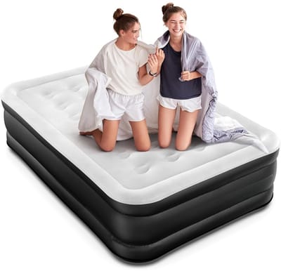 RONN® Luchtbed met Ingebouwde Pomp - Luchtmatrass - Luchtbed - voor 2 Personen - Zelfopblazend - Zwart- 137cm x 190cm x 46cm