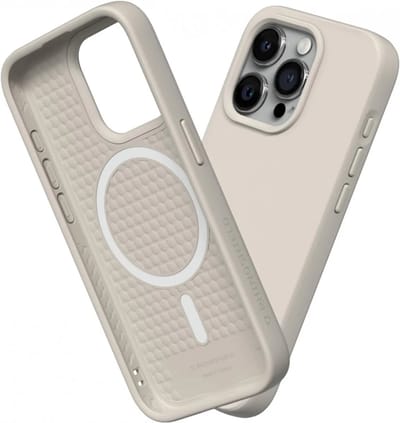 Rhinoshield Solidsuit Hoesje Geschikt voor Apple iPhone 15 Pro | Compatibel met MagSafe | Shockproof Back Cover | Shell Beige