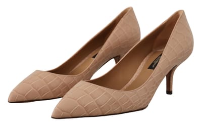 Dolce & Gabbana Beige Leren Puntige Hakken Pumps Schoenen