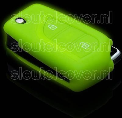 Autosleutel Hoesje geschikt voor Citroën - SleutelCover - Silicone Autosleutel Cover - Sleutelhoesje Glow in the dark / Lichtgevend