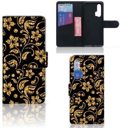 Honor 20 Pro Hoesje Gouden Bloemen
