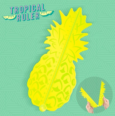 Mustard - Desktop Lineaal Tropical Uitklapbaar - Kunststof - Geel -