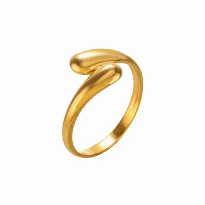WeLoveSilver - Goudkleurige ring - Chirurgisch staal - Ronde uiteinden