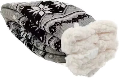 Wintersokken Heren – Warme Pluizige Huissokken met Antislip - Thermo Sokken Kort & Dik - Zachte Fluwelen Fuzzy Sokken voor Thuis - Warme Sokken Cadeau Winter