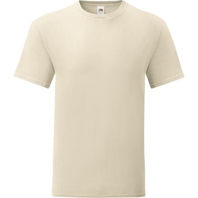 Fruit of the Loom Iconisch T-shirt voor heren (set van 5) (Natuurlijk)