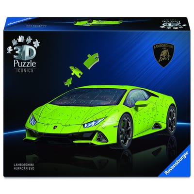Ravensburger - Iconics: Lamborghini Huracán EVO - 3D Puzzel - 108 Stukjes - Bouwset voor kinderen vanaf 8 jaar