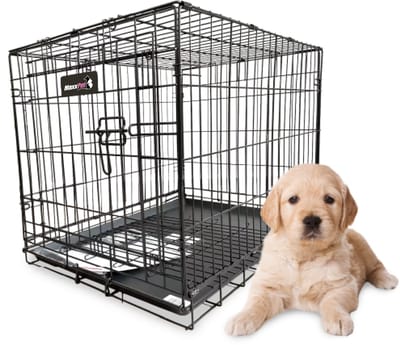 MaxxPet Precison Hondenbench Pro - Bench met divider - Bench voor honden - Hondenbench met uniek 5-Puntsslot - Opvouwbaar - 1-deurs - 63 x 43 x 48 cm