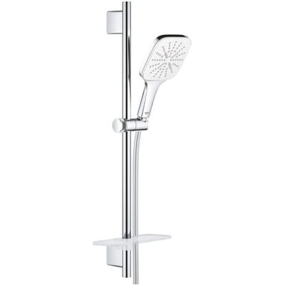 GROHE Rainshower SmartActive Cube 130 Glijstangset - 60 cm - met zeepschaal - chroom/moon white - 26584LS0