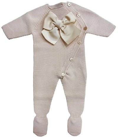 Condor beige babypakje met strik