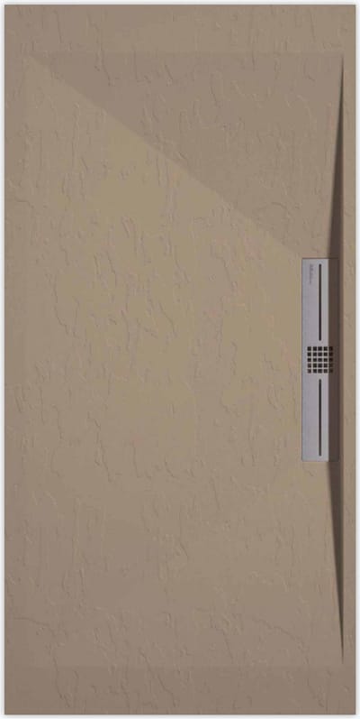 Sanifun douchebak Stone Side Moka Slate 900 x 900 S