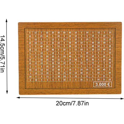Houten Spaarpot Geldbespaarder met Gelddoel en Cijfers Retro Geldbesparingsdoos Spaarpot Spaarpot Muntdoos brown