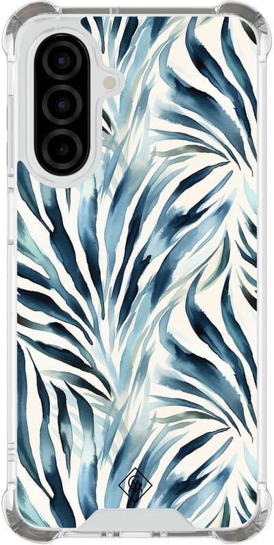 Casimoda® hoesje - Geschikt voor Samsung Galaxy A26 - Japandi Waves - Shockproof case - Extra sterk - TPU/polycarbonaat - Blauw, Transparant