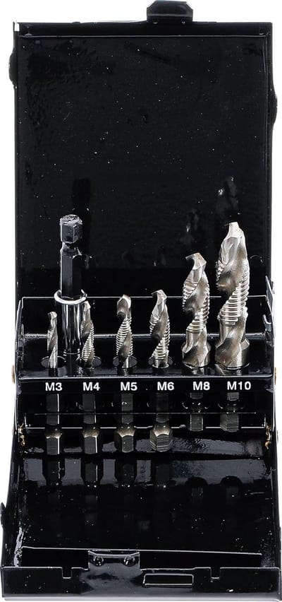 Boor Tapset - Combinatie Boren - Metaal Bewerken - Alles-in-één Procedure - 7 Delig - Meerkleurig
