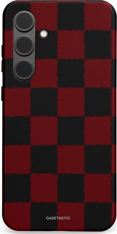 Casetastic hoesje geschikt voor Samsung Galaxy S24 Plus - Dubbellaagse bescherming - De Houthakker - Fashion Case - Zwart Bordeaux