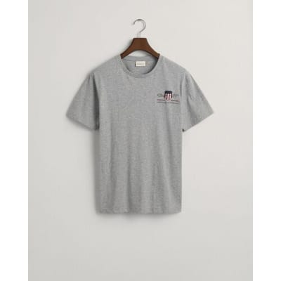 Gant T-Shirt Archive Shield Embroidery Grijs Melange / male