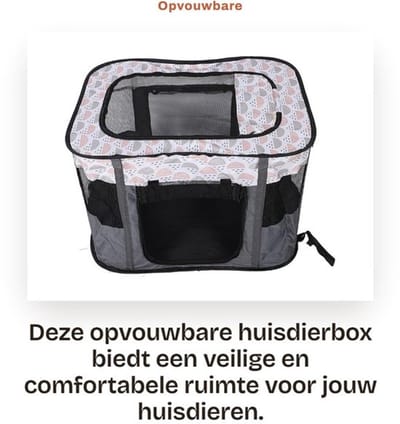 Draagbaar Hondenhok - Dailygoods- Huisdierbox Opvouwbaar