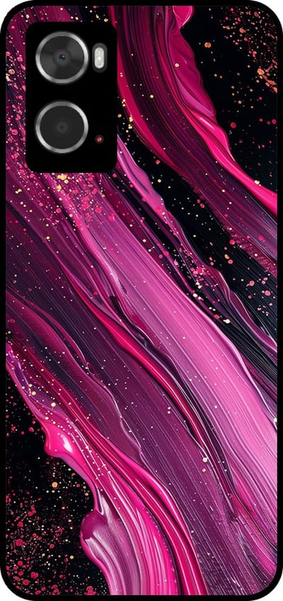 Smartphonica Telefoonhoesje Geschikt voor Oppo A36 / A76 / A96 met marmer opdruk - TPU backcover case marble design - Paars Roze geschikt voor Oppo A36;Oppo A76;Oppo A96