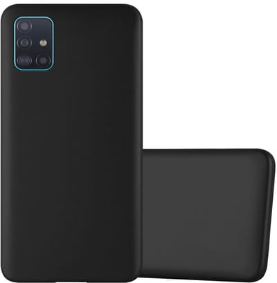 Cadorabo Hoesje geschikt voor Samsung Galaxy A51 5G in METALLIC ZWART - Beschermhoes gemaakt van flexibel TPU silicone Case Cover