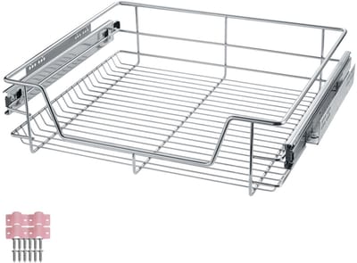 tectake® Telescopische Lade - Schuiflade - Keukenkast Organizer - Keukenrek - Keukenlade - 60 cm Breed - Draagkracht 25kg