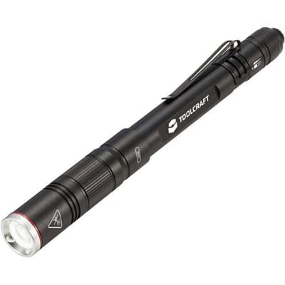TOOLCRAFT TO-8254890 Penlight werkt op een accu SMD LED 300 lm Zwart
