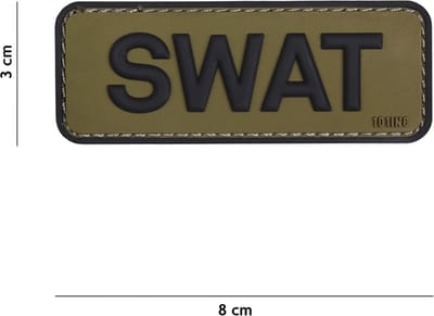 101 Inc Embleem 3D Pvc Swat Groen Zwart  18067