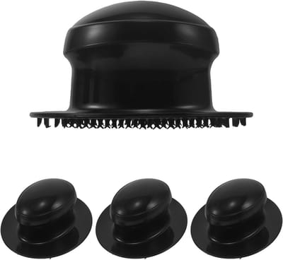Ronde Handgrepen - Wax Applicator - Auto Poetsen - Ergonomisch Ontwerp - 4 Stuks - Zwart