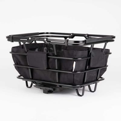 Fietsmand - Bagagedrager mand - Boodschappen vervoeren - Afneembare bodem - 29x40x20 cm - Zwart