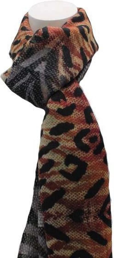 Sjaal Dames Tijger Print Multicolor 8% Zijde